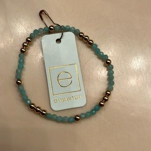 E-newton aqua and gold bracelet (6.5 inch) brand new